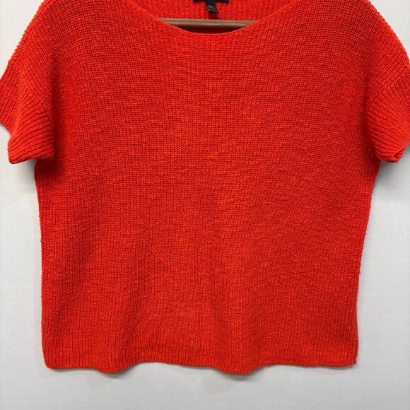 Eileen Fisher Short Sleeve Knit Sweater XXS 2XS Organic Cotton Linen C056 -13 - Picture 8 of 13